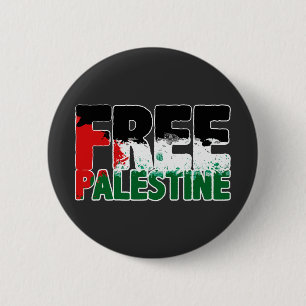 Free Palestine End Apartheid stop war Button