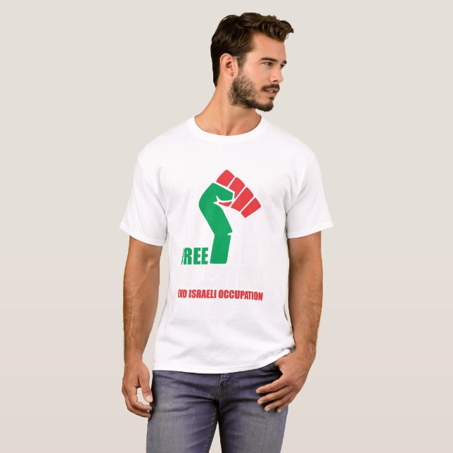 Free Palestine End Israeli Occupation T-Shirt (Front Full)