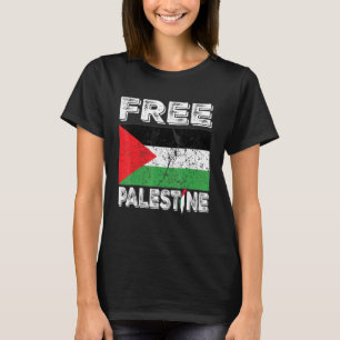 Free Palestine Flag And Map Vintage Distressed T-Shirt