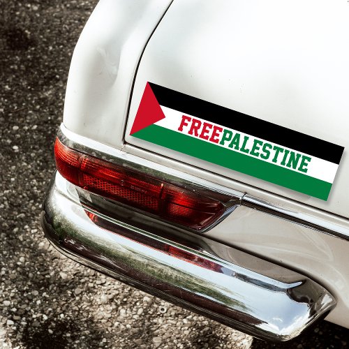 Free Palestine Flag Bumper Sticker