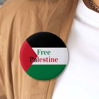 Free Palestine Flag  Button