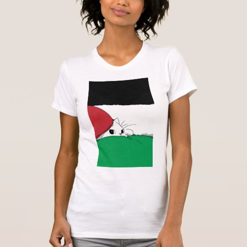 FREE PALESTINE Flag Cat  T_Shirt