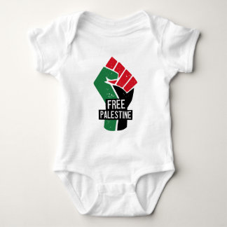 Free Palestine flag fist Baby Bodysuit