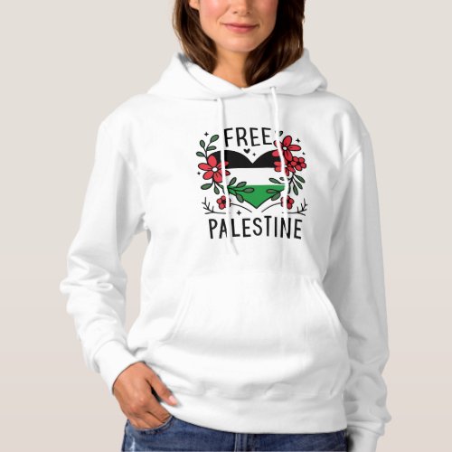Free palestine flag hoodie