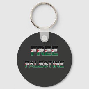 Free Palestine Flag Letters Unity Pride Freedom Keychain