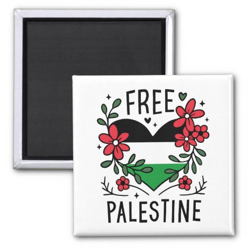 Free palestine flag magnet
