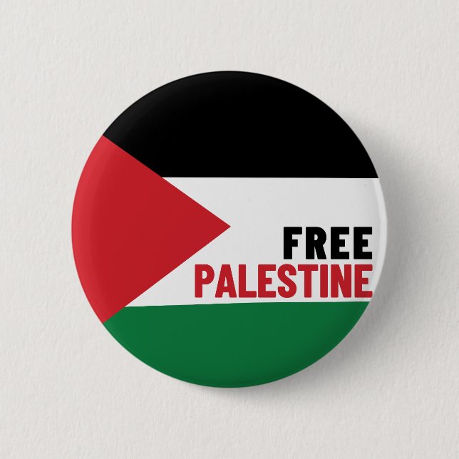 Free Palestine | Flag of Palestine | Anti War Button (Front)