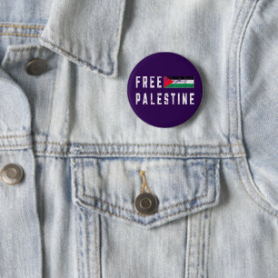 Free Palestine Flag Palestinian Button