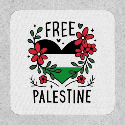 Free palestine flag patch