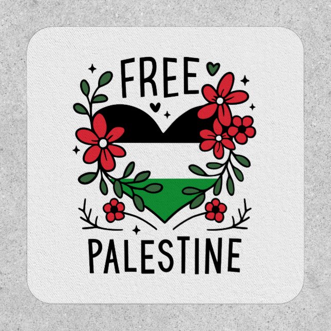Free palestine flag patch (Front)