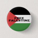 FREE PALESTINE FLAG RED BLACK GREEN WHITE BUTTON