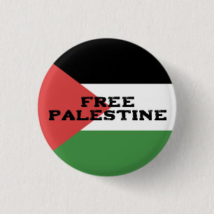 FREE PALESTINE FLAG RED BLACK GREEN WHITE BUTTON