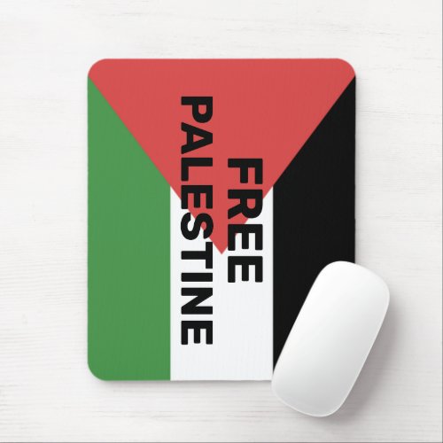 FREE PALESTINE FLAG RED BLACK GREEN WHITE MOUSE PAD