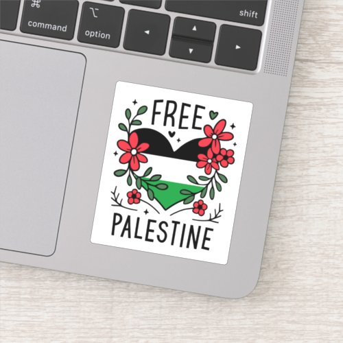 Free palestine flag sticker