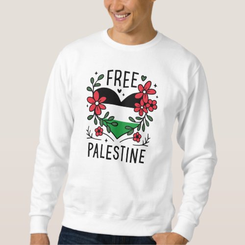 Free palestine flag sweatshirt