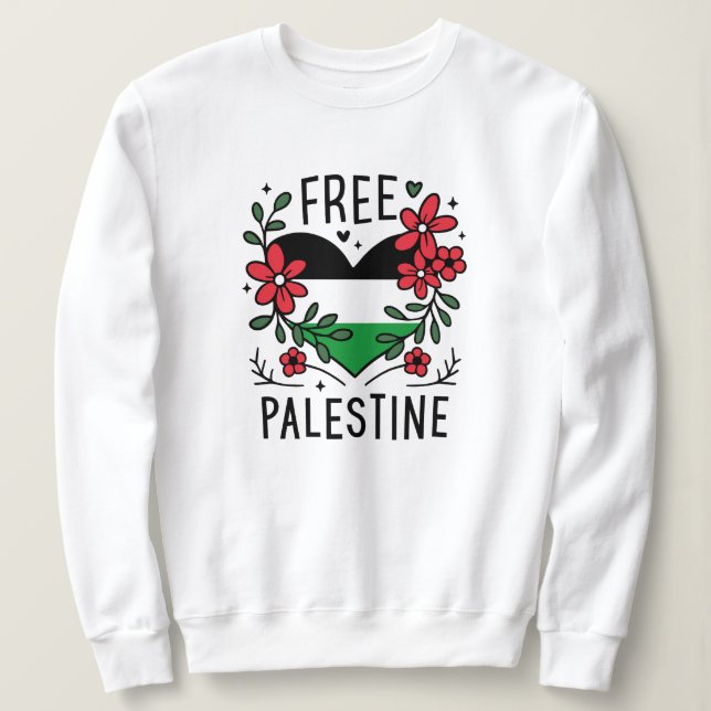 Free palestine flag sweatshirt (Design Front)
