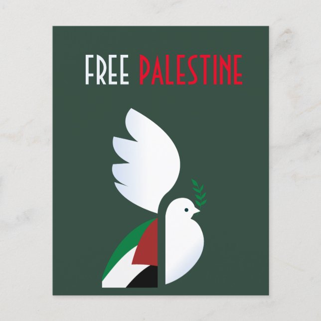Free Palestine Flyer – Bold Protest Poster Design  (Front)