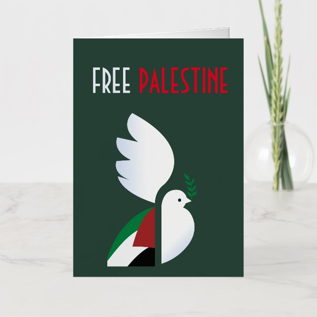 Free Palestine Foil Greeting Card – Peace (Front)