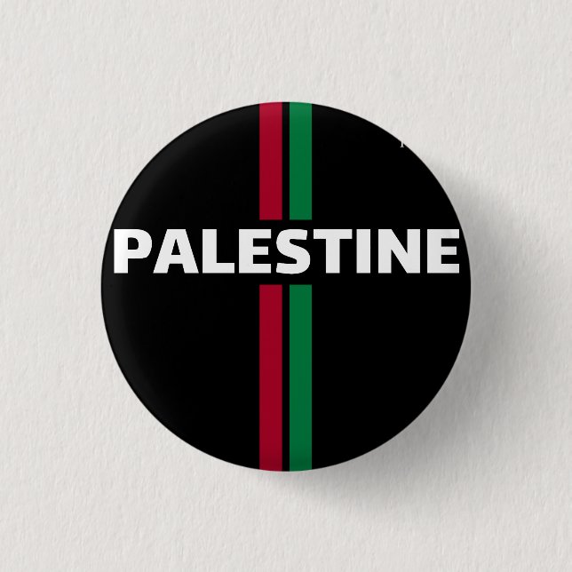 Free Palestine football  soccer - flag map team Button (Front)