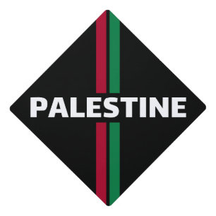 Free Palestine football  soccer - flag map team Graduation Cap Topper