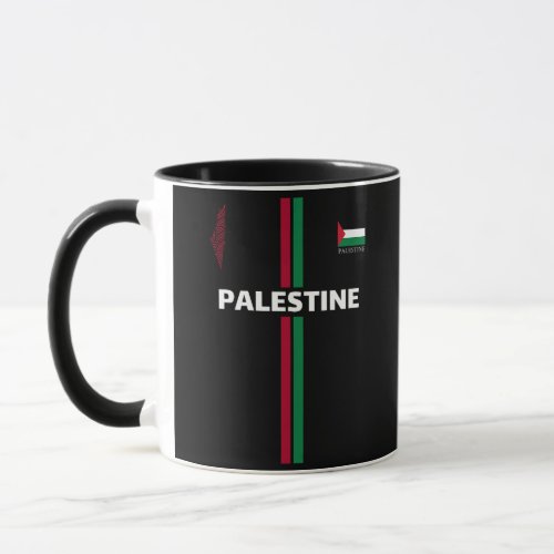 Free Palestine football  soccer _ flag map team Mug