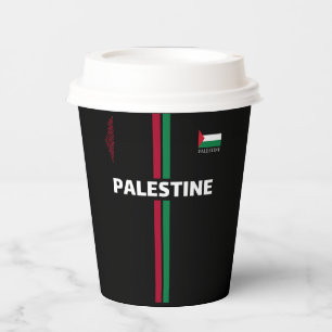 Free Palestine football soccer - flag map team Paper Cups