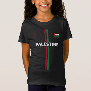 Free Palestine football soccer - flag map team T-Shirt