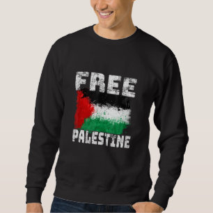 Free Palestine Free Gaza Palestine Flag Arabic Sweatshirt