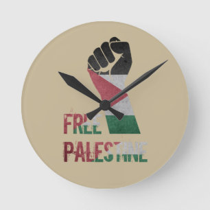 free palestine freedom for palestine round clock
