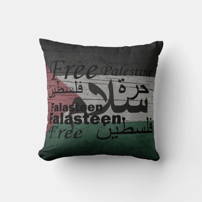 free palestine freedom for palestine throw pillow (Front)