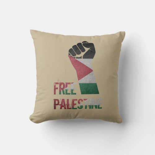 free palestine freedom for palestine throw pillow
