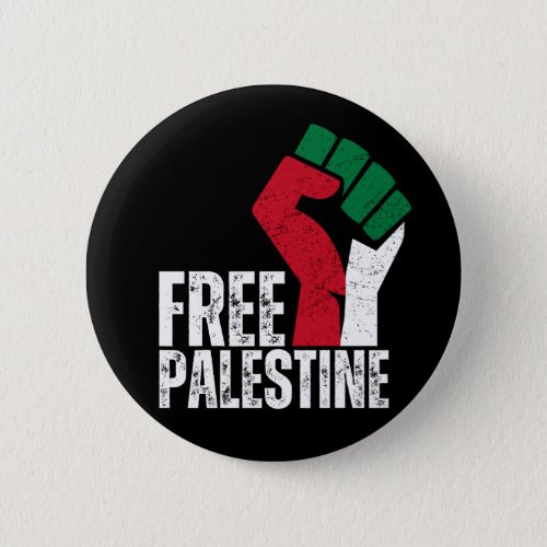 Free Palestine Gaza Flag _ Freedom for Palestinian Button