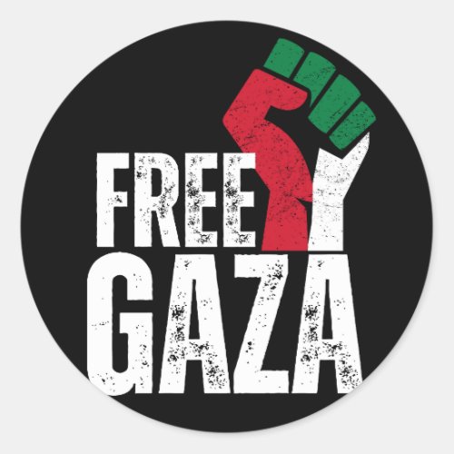 Free Palestine Gaza Flag _ Freedom for Palestinian Classic Round Sticker