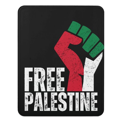 Free Palestine Gaza Flag _ Freedom for Palestinian Door Sign
