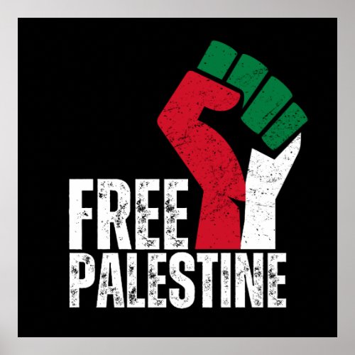 Free Palestine Gaza Flag _ Freedom for Palestinian Poster