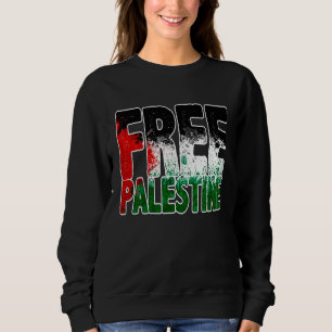 Free Palestine Gaza Flag Proud Palestine Roots Ara Sweatshirt