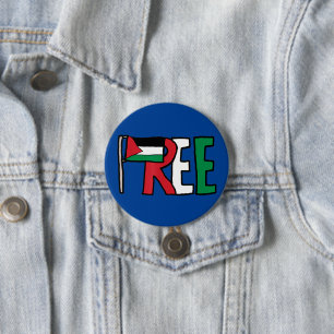 Free Palestine Gaza Genocide Palestinian Freedom Button