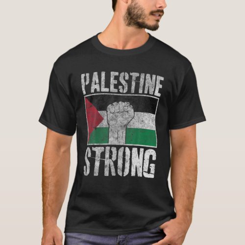 Free Palestine Gaza Palestinian Flag Stand With Fa T_Shirt