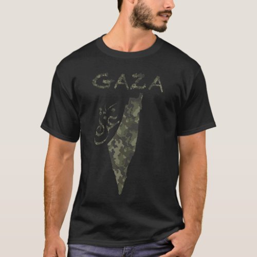 Free Palestine Gaza t_shirt _ Camouflage design