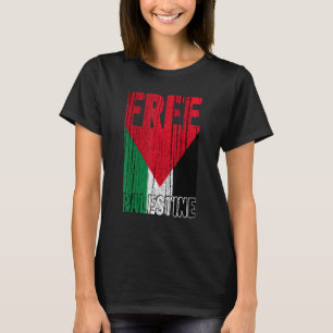 Free Palestine Gaza - Vintage Retro Palestinian Fl T-Shirt