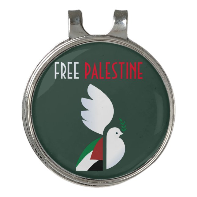 Free Palestine Golf Hat Clip – Patriotic Sports  (Front)