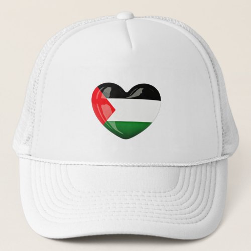 Free Palestine Heart Shaped Palestinian Flag Hat