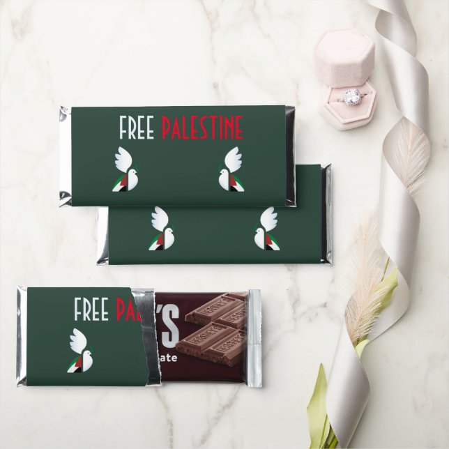 Free Palestine Hershey Bar Favors – Peace  (Front)