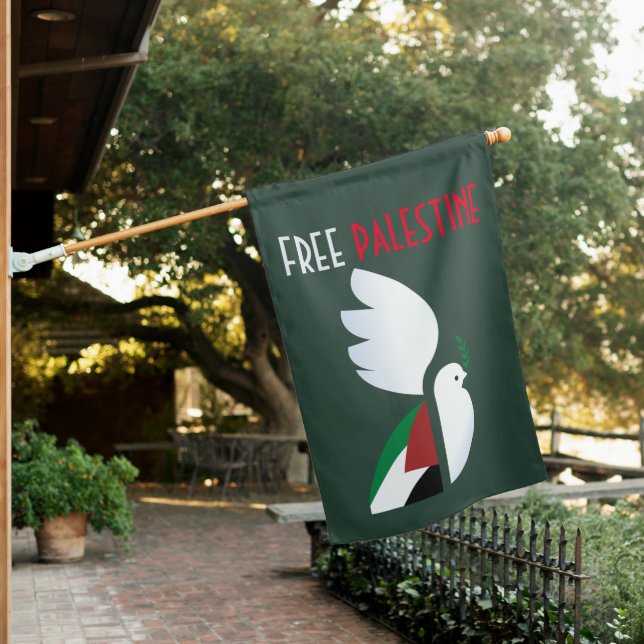 Free Palestine House Flag | Bold Pro-Palestine  (In SItu)