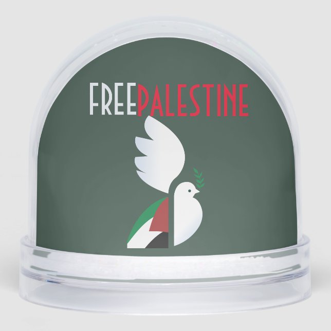 Free Palestine – Human Rights Awareness Snow Globe (Front)