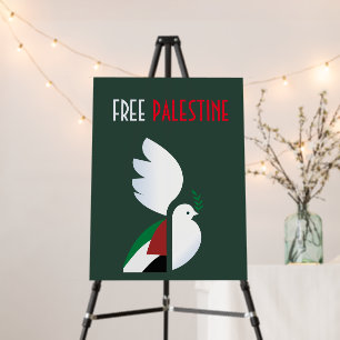 Free Palestine Human Rights   Protest Sign & Solid