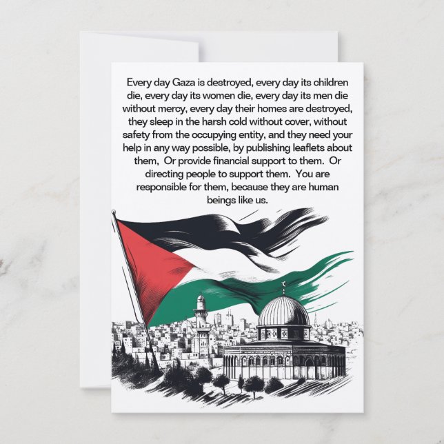 Free Palestine Invitation (Front)