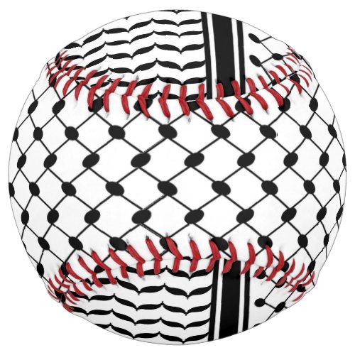 Free Palestine Keffiyeh pattern black and white  Softball