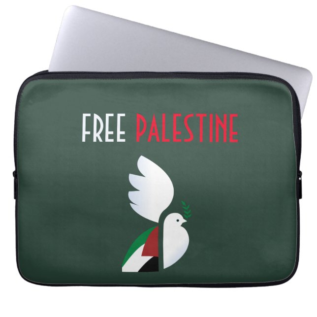 Free Palestine Laptop Sleeve | Activism Accessory  (Front)