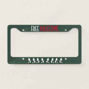 Free Palestine License Plate Frame Activist